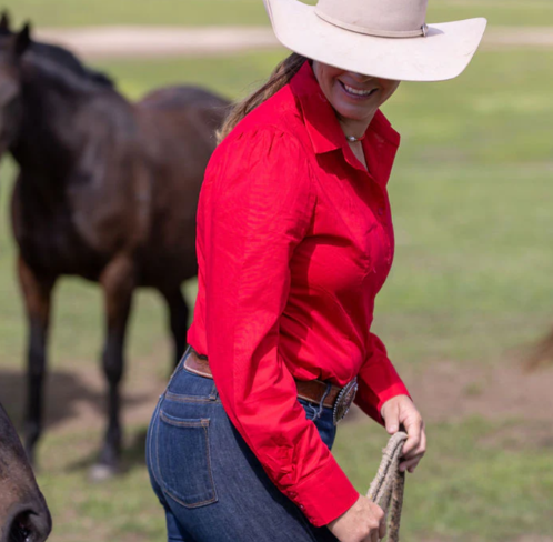 Lime & Soda Layla L/S Shirt - Red