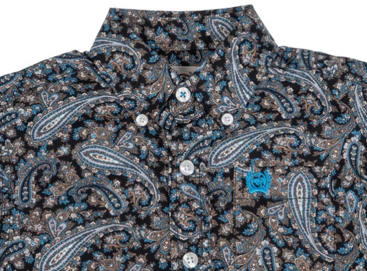 Cinch Boys Toddler Button Down L/S Shirt - Multi - MTW7061416