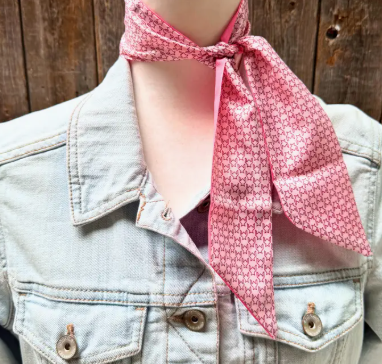 Pink Western Skinny Mini Wild Rag Scarf - TW132