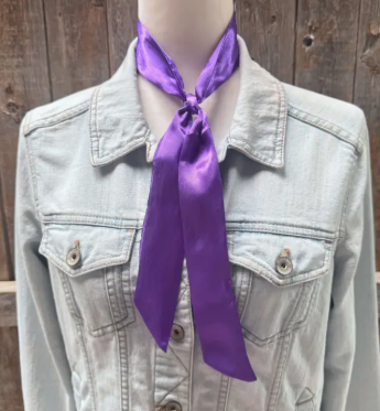 Purple Western Skinny Mini Wild Rag Scarf - TW302