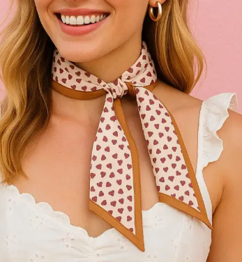 Tan and Brown Western Skinny Mini Wild Rag Scarf - TW102