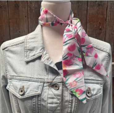 Pink Western Skinny Mini Wild Rag Scarf - TW144