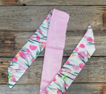 Pink Western Skinny Mini Wild Rag Scarf - TW144