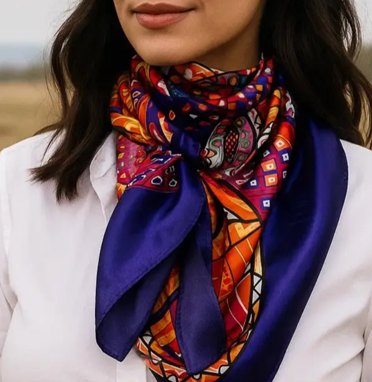 Multi Coloured Fiesta Wild Rag/Scarf - 35 x 35" - WR910X