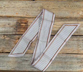 Cream and Brown Western Skinny Mini Wild Rag Scarf - TW101