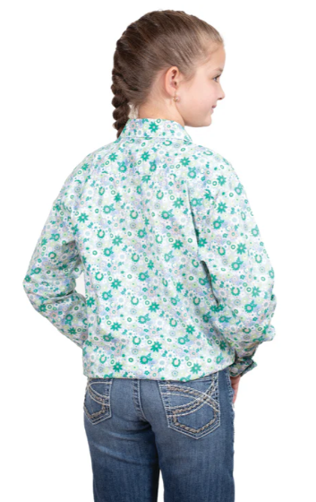 Just Country Girls Harper Half Button Print L/S Shirt - GWLS2482
