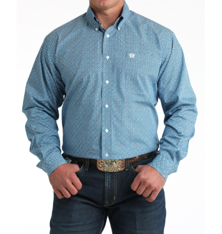 Cinch Mens Classic Fit L/S Shirt - MTW106009X - Blue