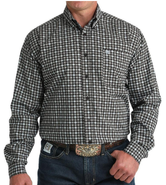 Cinch Mens Classic Fit L/S Shirt - MTW106002X - Brown