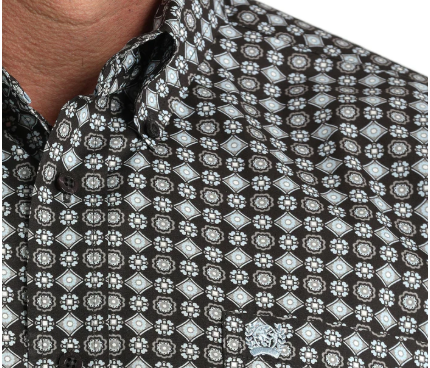 Cinch Mens Classic Fit L/S Shirt - MTW106002X - Brown
