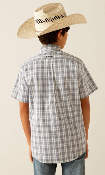 Ariat Boys Pro Series Charlie S/S Shirt - Navy - 10054788
