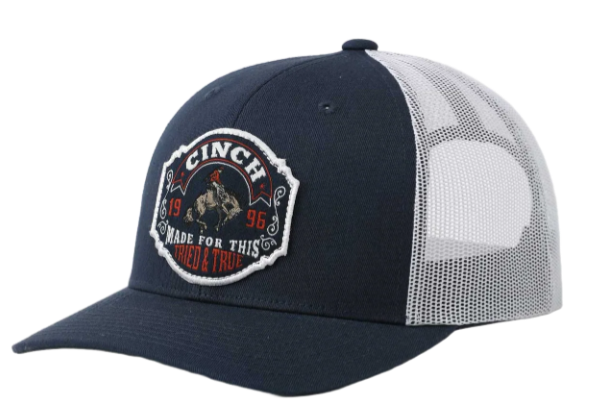 Cinch Mens Logo 6 Panel Navy Trucker Cap - MCC0660645