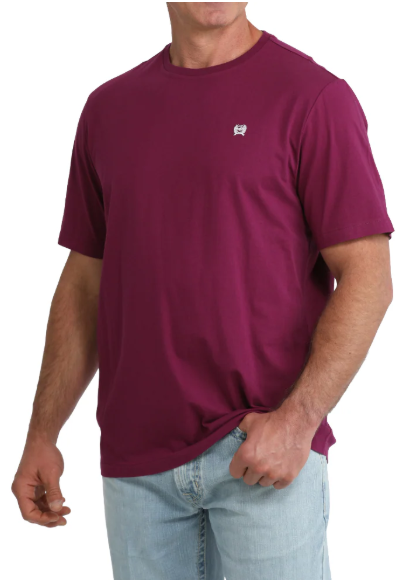 Cinch Mens Logo Solid Purple Tee - MTK1650007