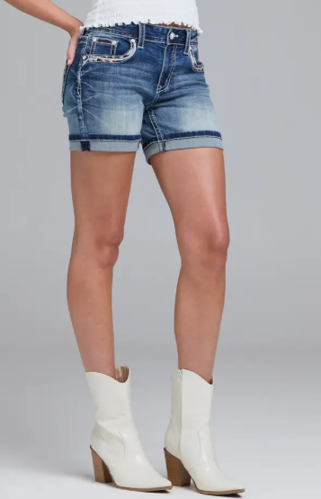 Grace in LA Americana Angel Mid Rise Short - EH-61720