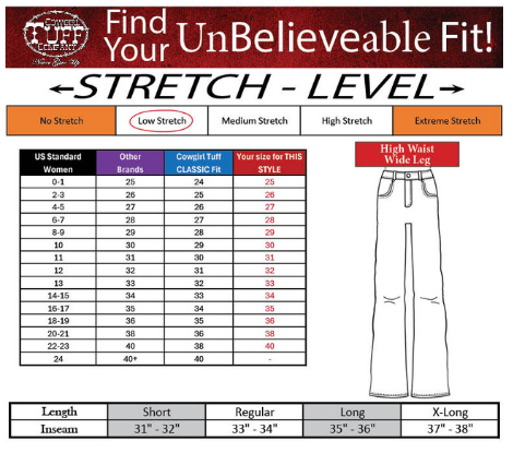 Cowgirl Tuff Rustee DFMI Wide Leg Trouser