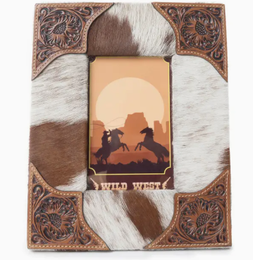 Tumbleweed Trail Photo Frame in Brown & White