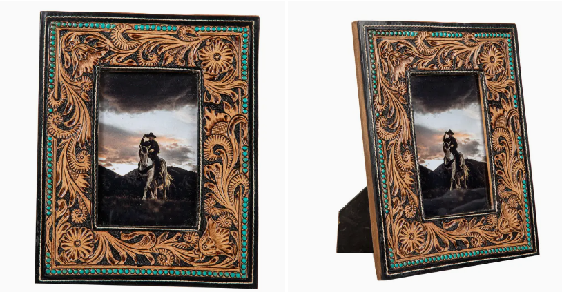Mesa Plateau Hand-Tooled Photo Frame
