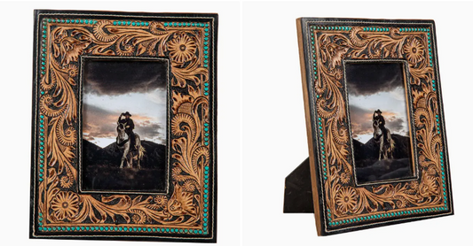 Mesa Plateau Hand-Tooled Photo Frame