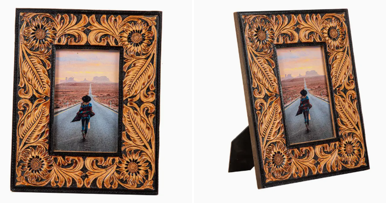 Wyburn Canyon Hand-Tooled Photo Frame