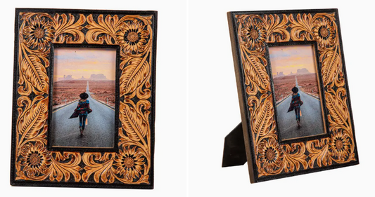 Wyburn Canyon Hand-Tooled Photo Frame