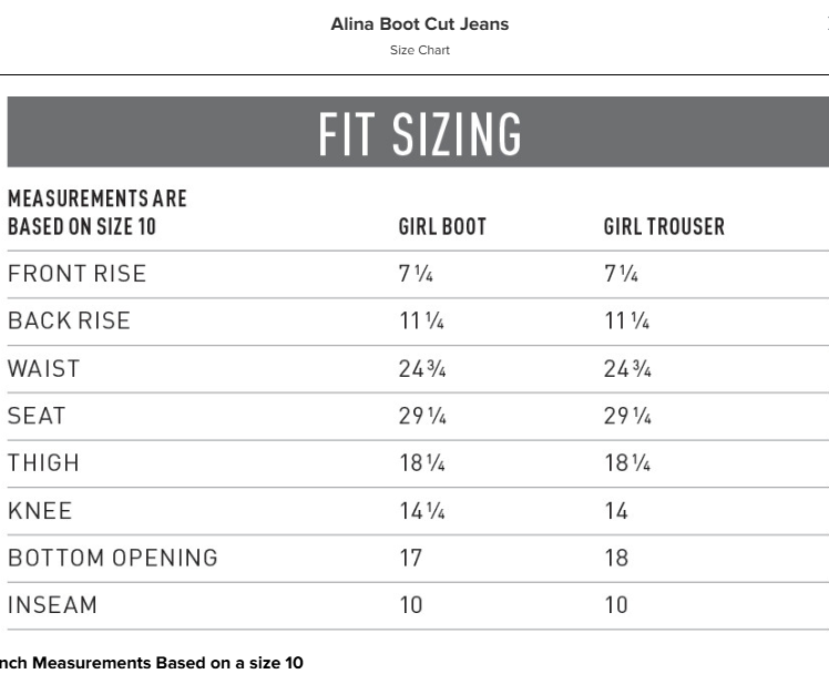 Ariat Girls Alina Boot Cut Jean