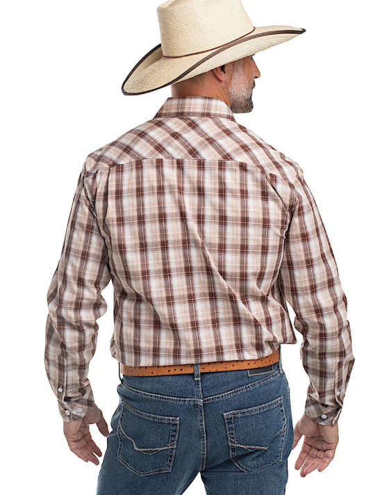Just Country Mens Austin Full Button Print Workshirt - MWLS2656