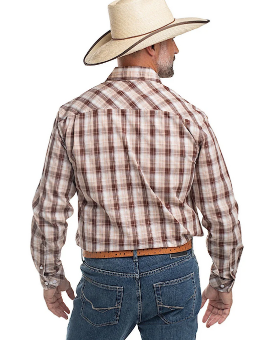 Just Country Mens Austin Full Button Print Workshirt - MWLS2656