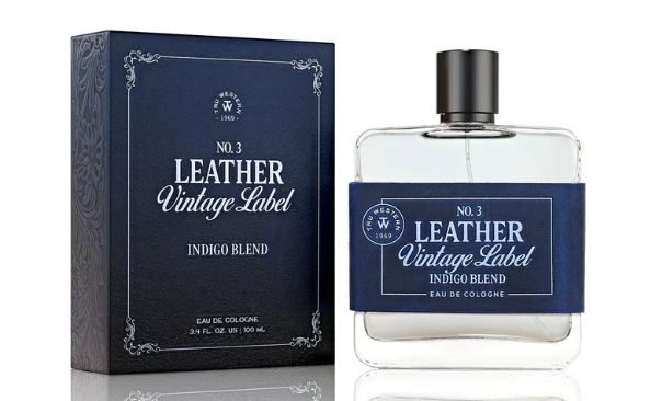 Tru Western Mens Eau De Cologne 100ml - #3 Leather Vintage Label Indigo Blend