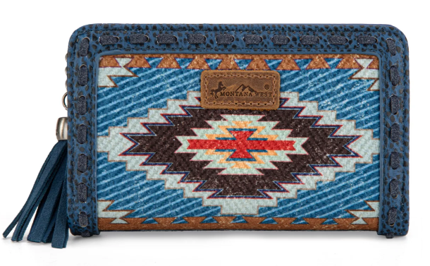 Montana West ooled Aztec Bi-Fold Wallet - Black - MW1316-W020JN