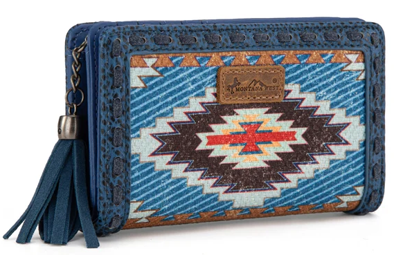 Montana West ooled Aztec Bi-Fold Wallet - Black - MW1316-W020JN