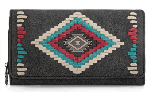 Montana West Aztec Collection Wallet - Black - MW1332-W010BK