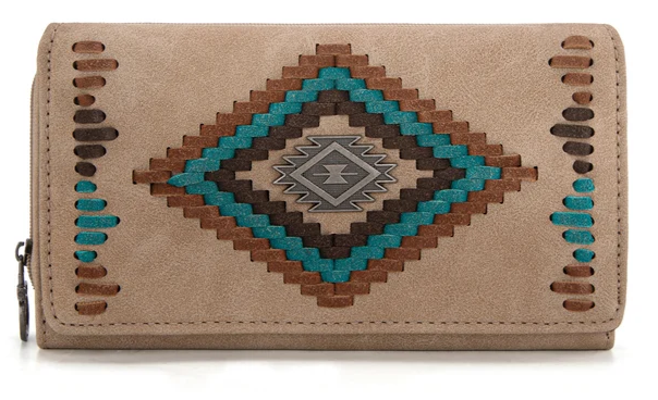 Montana West Aztec Collection Wallet - Tan - MW1332-W010TN