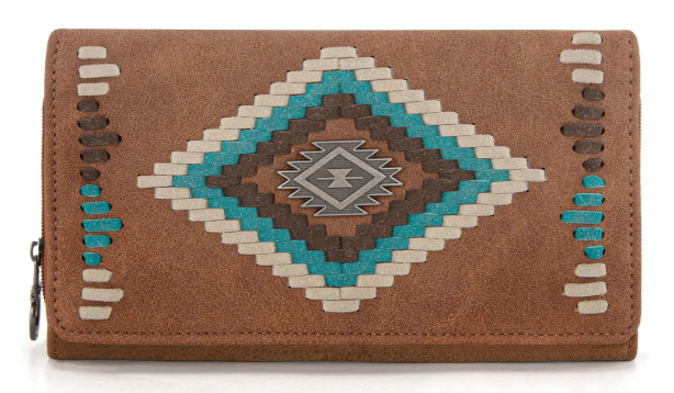 Montana West Aztec Collection Wallet - Brown - MW1332-W010BR