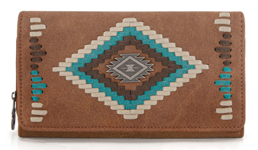 Montana West Aztec Collection Wallet - Brown - MW1332-W010BR