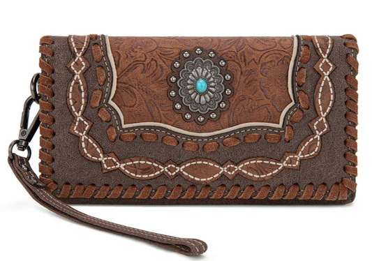 Montana West Concho Wallet - Brown - MW1331-W018BR