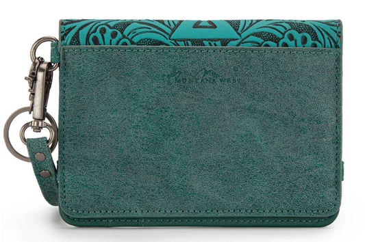 Montana West Tooled Aztec Wrap Wallet - Turquoise - MW1354-W2004TQ