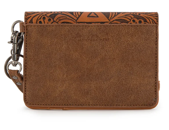 Montana West Tooled Aztec Wrap Wallet - Brown - MW1354-W2004BR