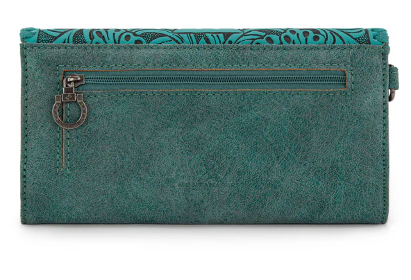 Montana West Tooled Aztec Wallet - Turquoise - MW1354-W018TQ