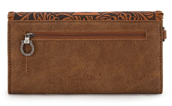 Montana West Tooled Aztec Wallet - Brown - MW1354-W018BR