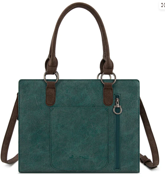 Montana West Tooled Aztec Carry Tote/Crossbody - Turquoise - MW1354G-8355TQ