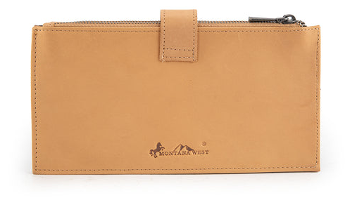 Montana West Genuine Leather Bi-Fold Wallet/Card Organizer - Tan - MWL-4203TN