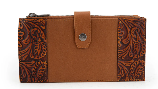 Montana West Genuine Leather Bi-Fold Wallet/Card Organizer - Brown - MWL-4203BR