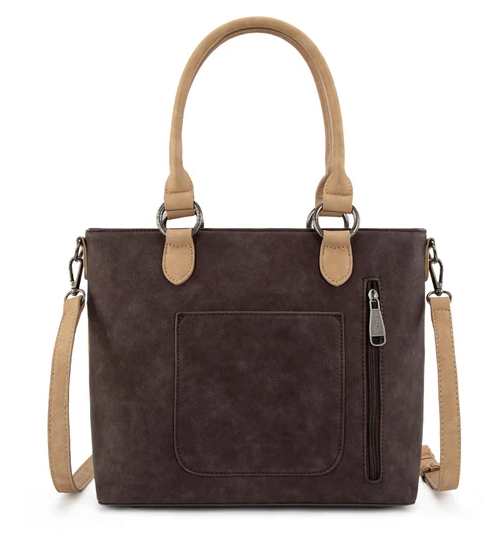 Montana West Western Tooled Aztec Carry Tote/Crossbody - Coffee - MW1356-8260CF