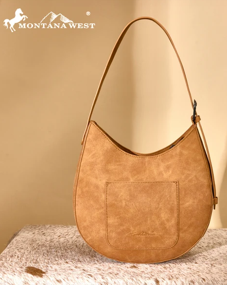 Montana West Aztec Cut-Out Hobo Shoulder Bag - Brown - MW1359-918BR