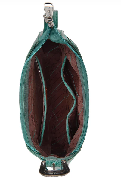Montana West Aztec Cut-Out Hobo Shoulder Bag - Turquoise - MW1359-918TQ