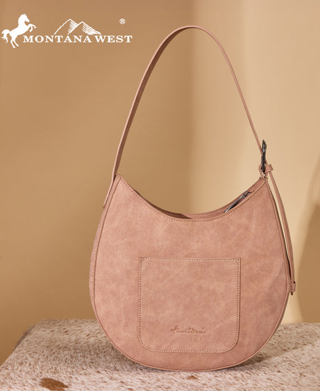 Montana West Aztec Cut-Out Hobo Shoulder Bag - Pink - MW1359-918PK