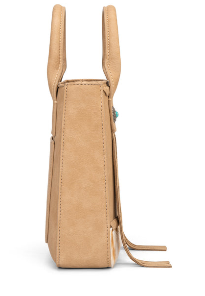 Montana West Hair-On Cowhide Fringe Tote/Crossbody - Tan - MW1368-8360TN