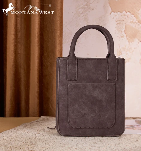 Montana West Hair-On Cowhide Fringe Tote/Crossbody - Coffee - MW1368-8360CF
