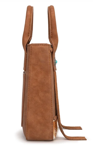 Montana West Hair-On Cowhide Fringe Tote/Crossbody - Brown - MW1368-8360BR