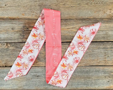 Pink Western Skinny Mini Wild Rag/Scarf Necktie - TW113