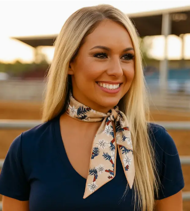 Tan Western Skinny Mini Wild Rag Scarf/Necktie - TW121